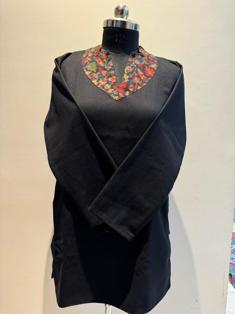 Black Kani Woollen Kurti