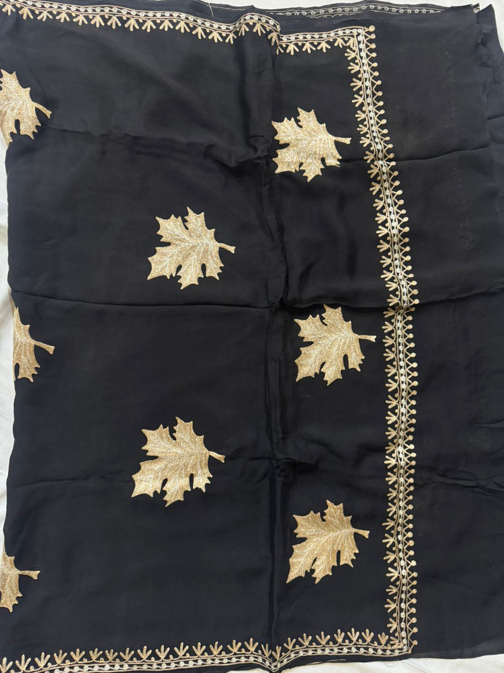 Black Chinar Tilla Saree