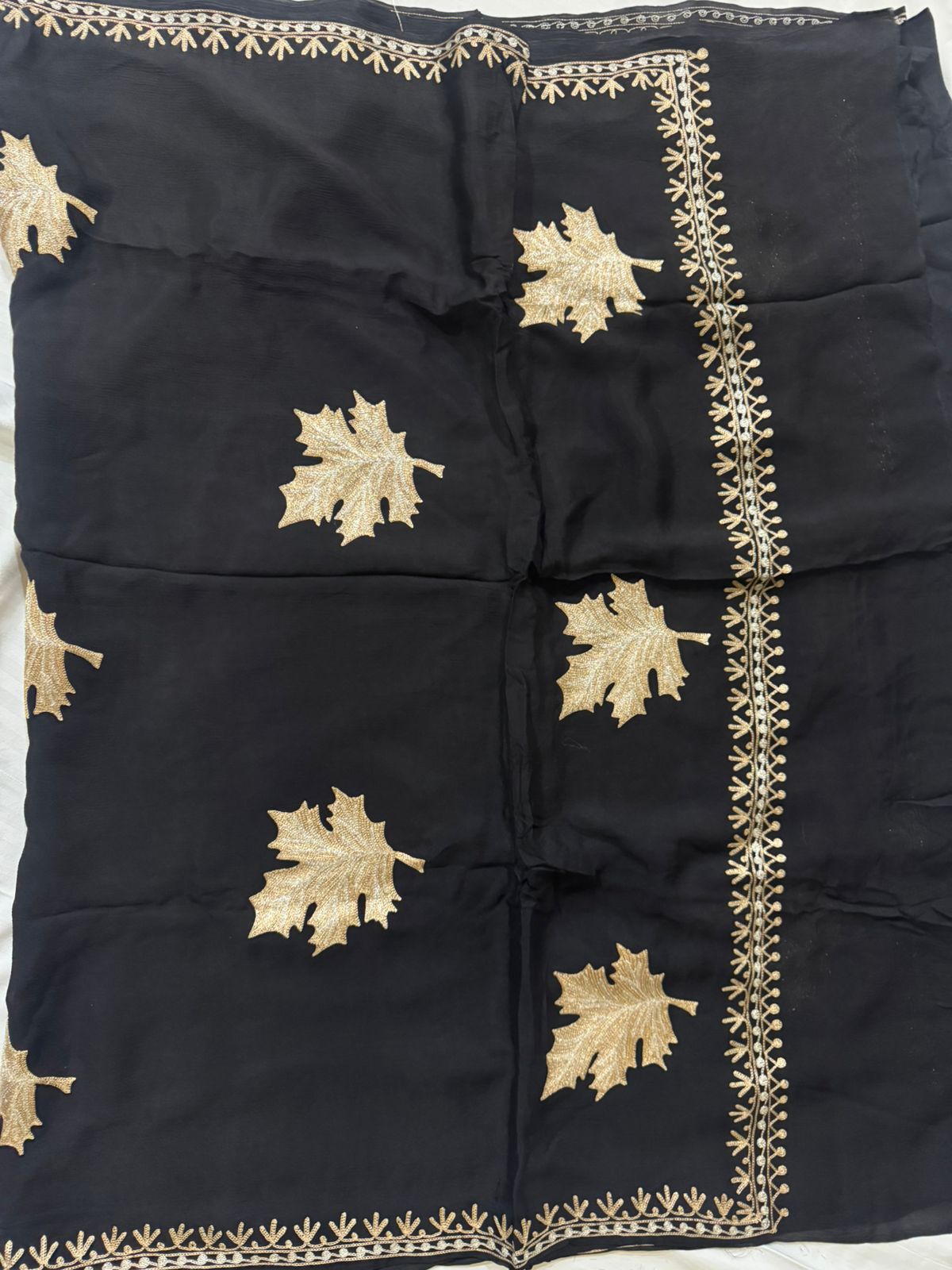 Black Chinar Tilla Saree