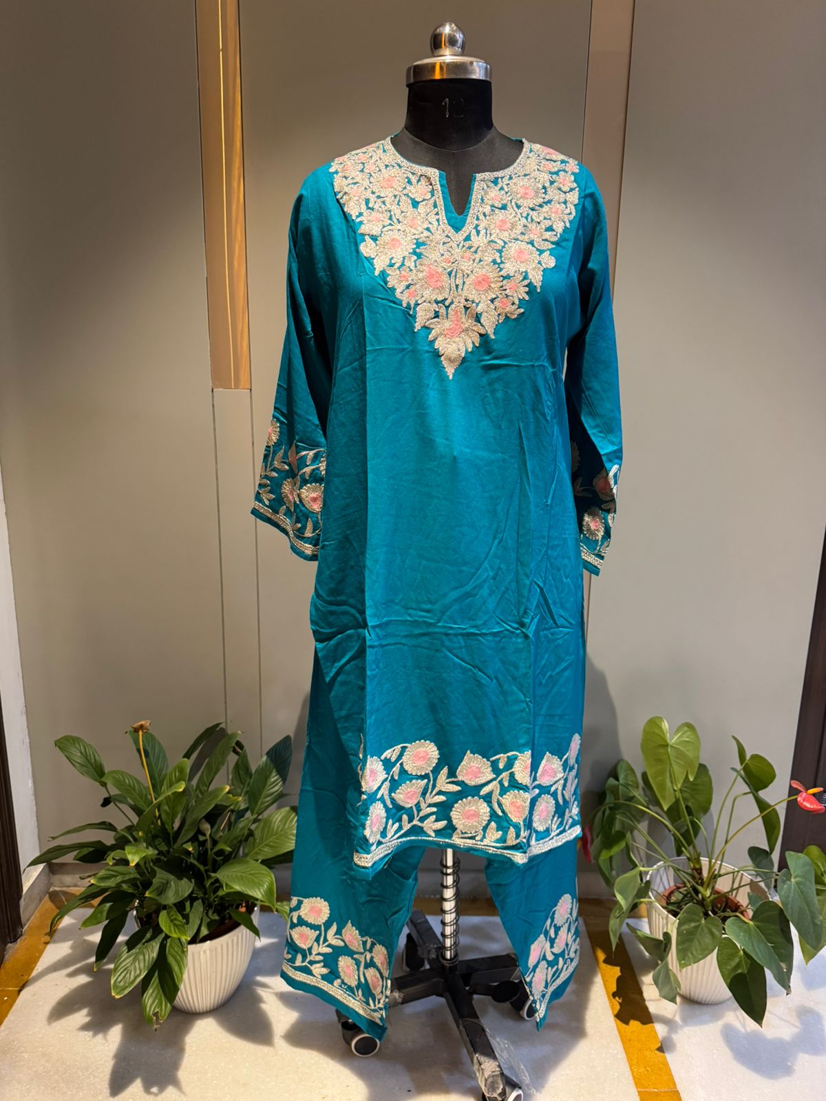 Blue Cotton Tilla Coord Set