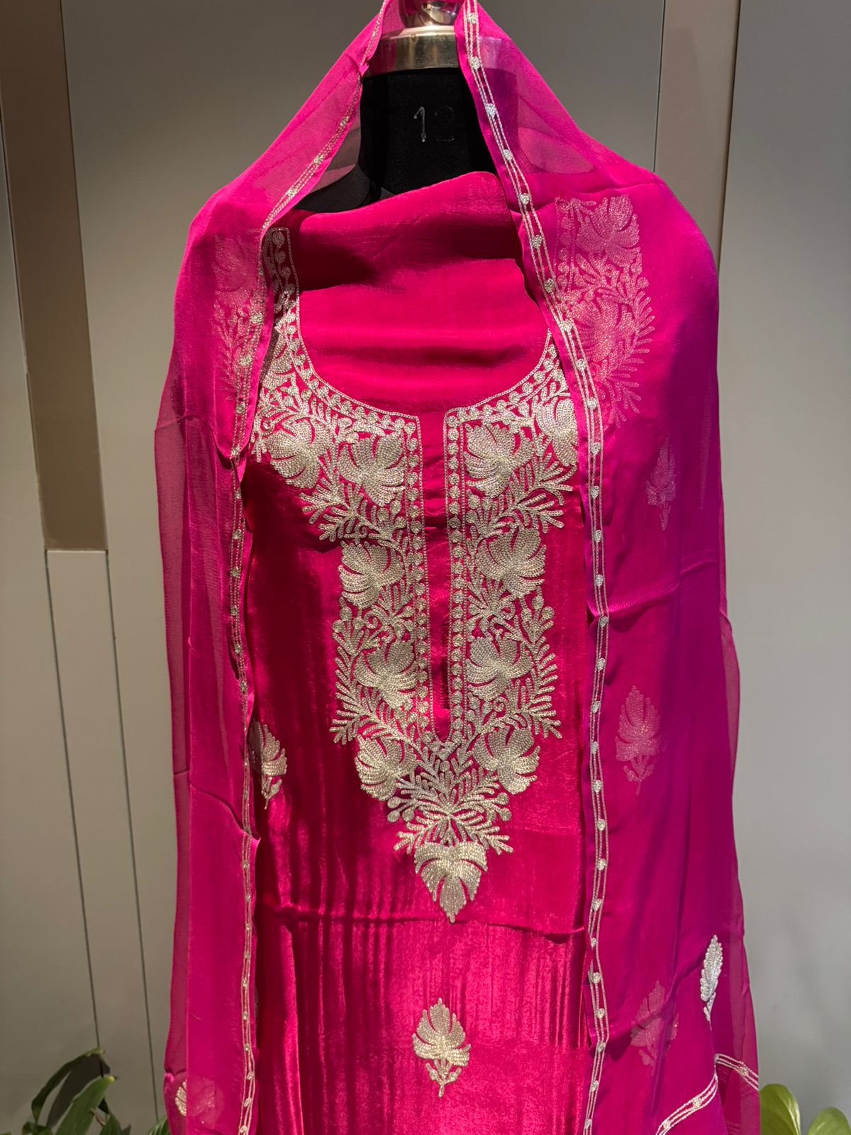 Fuscia Pink Upada Full Suit Set