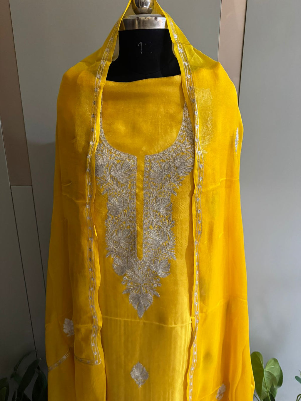 Mango Yellow Upada Full Suit Set