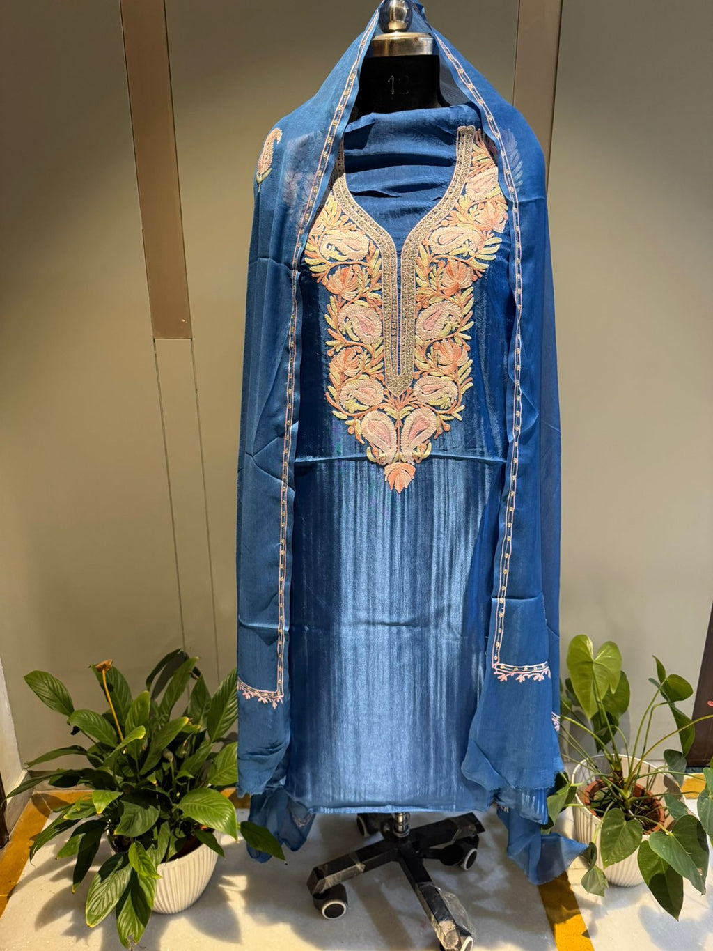 Night Blue Upada Full Suit Set