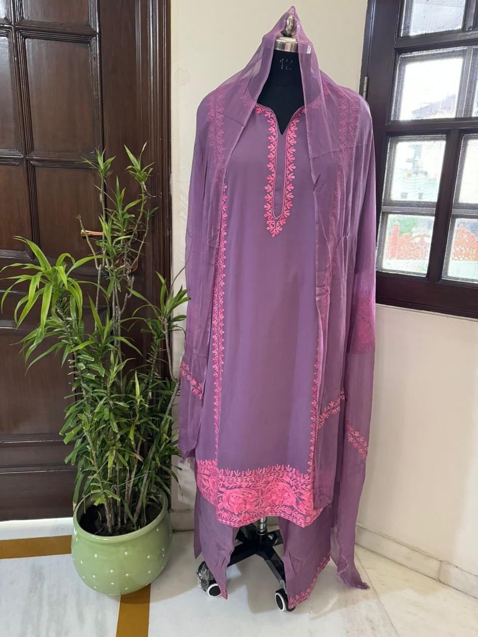 Lilac with Pink Ari work suit