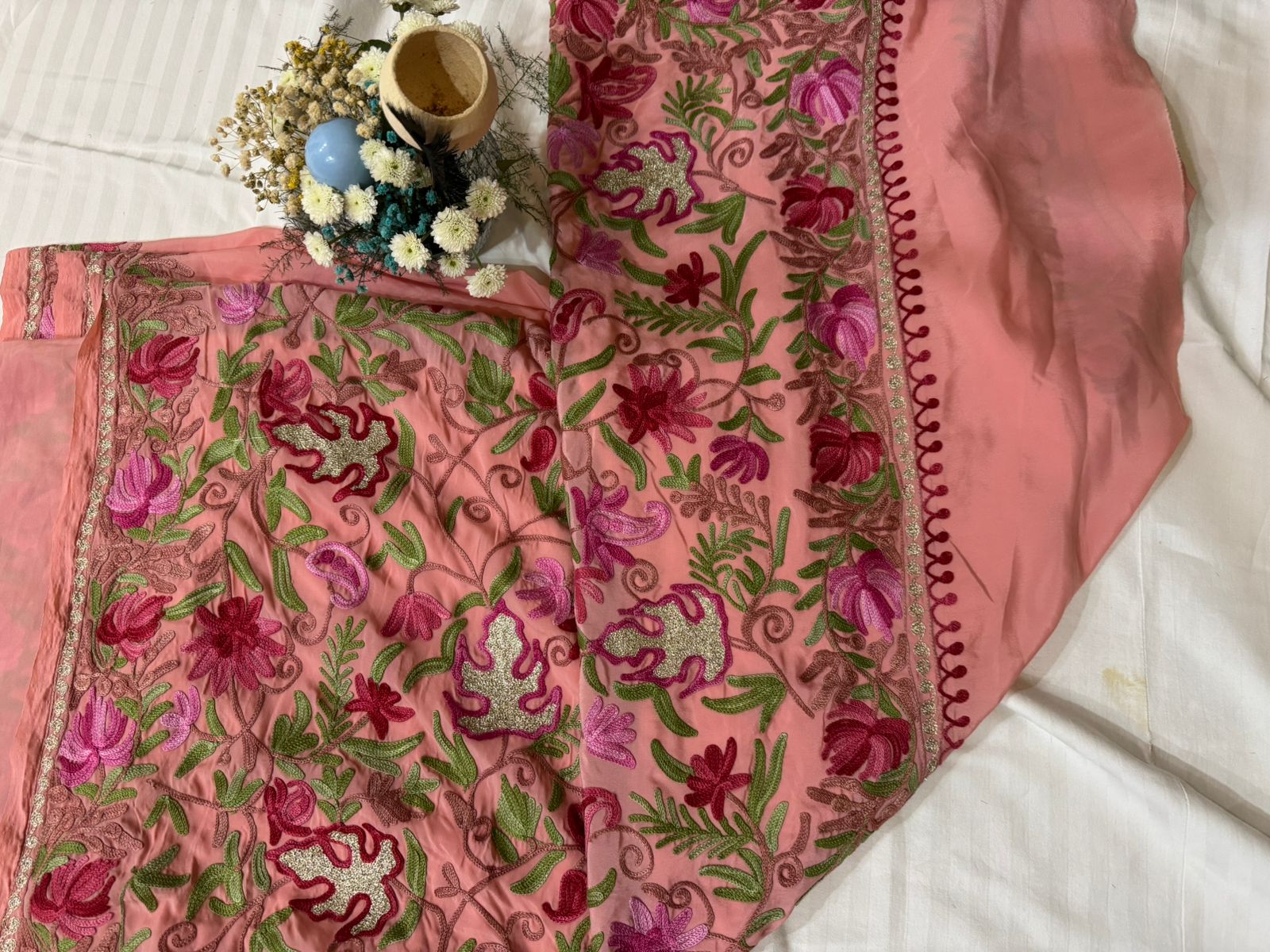 Pink Ari Pallu Jaal Saree