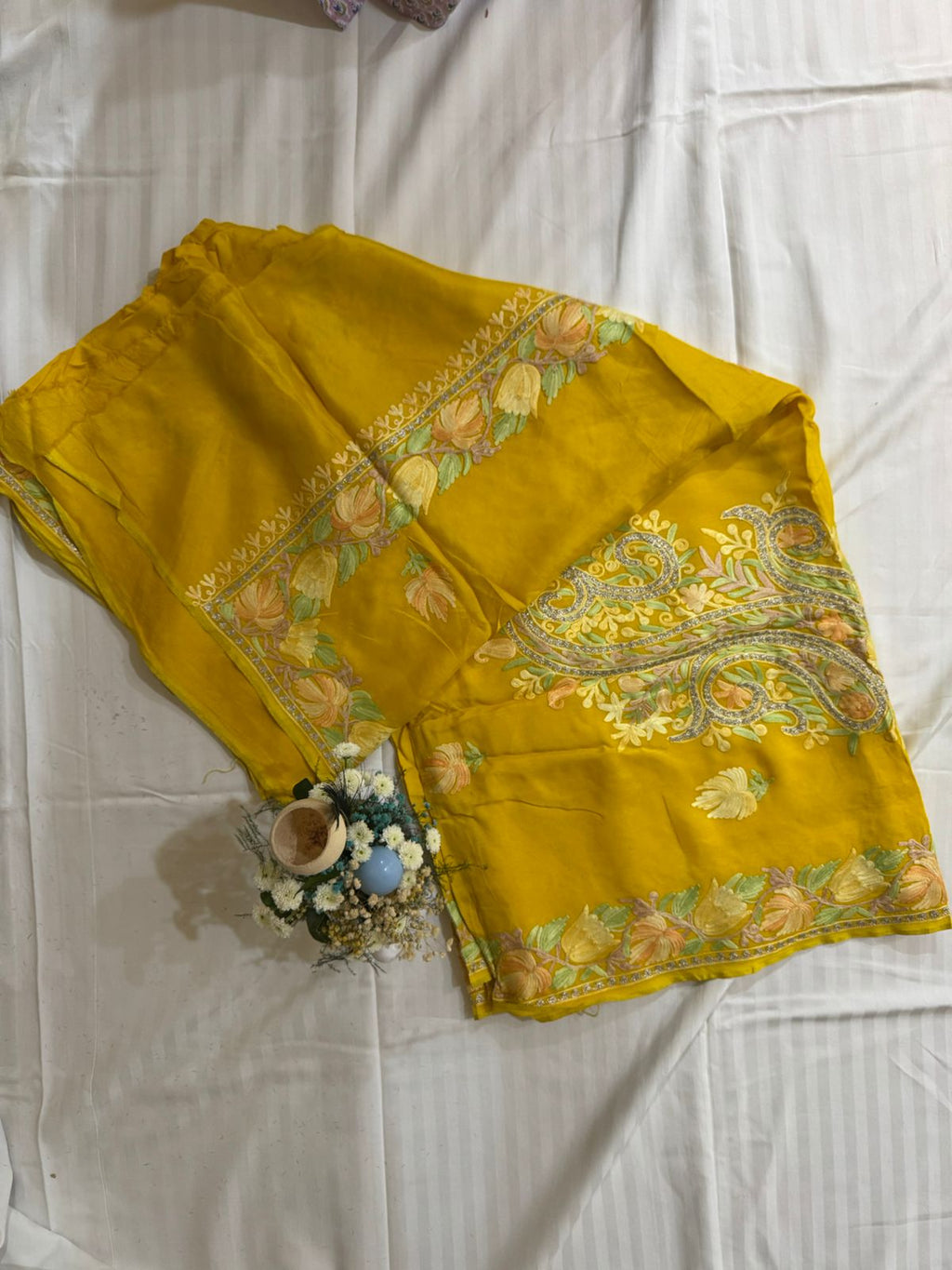 Upada Yellow Saree